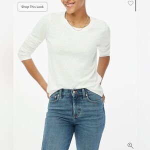 J. Crew Factory Long-sleeve crewneck girlfriend tee • size small • NWT • AS893